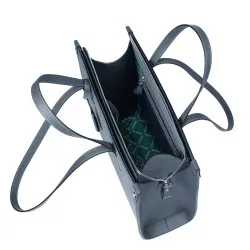 Sac à main femme bandoulière 047g 01 pétrole caviar