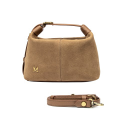 Sac à main femme 037-1g en suède nude