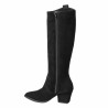 Botte à talon femme 1412 noir en velours