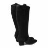 Botte à talon femme 1412 noir en velours