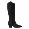 Botte à talon femme 1412 noir en velours