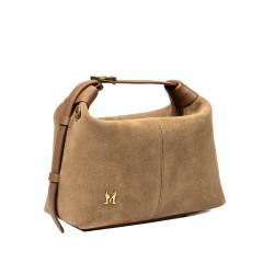 Sac à main femme 037-1g en suède nude