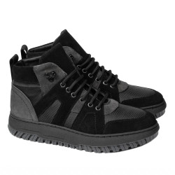 Bottes adolescents 4012 bufo noir+gris