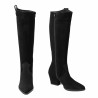 Botte à talon femme 1412 noir en velours