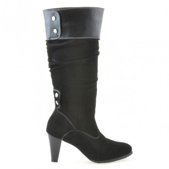 Bottes femme 1121-1 noir+noir antelope Bottes femme 1121-1 noir+noir antelope