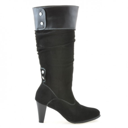 Bottes femme 1121-1 noir+noir antelope