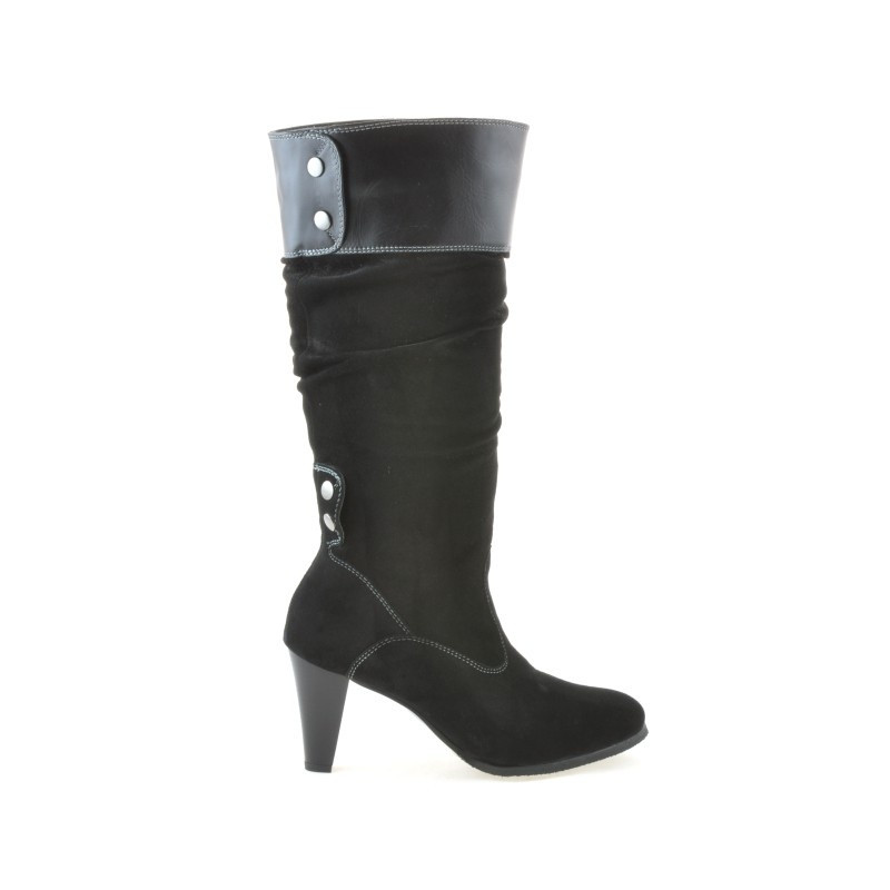 Bottes femme 1121-1 noir+noir antelope