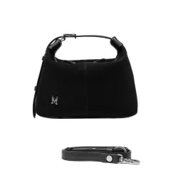Sac à main femme 037-1g 01 en daim noir
