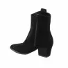 Bottes à talons pour femme 1411 en velours noir