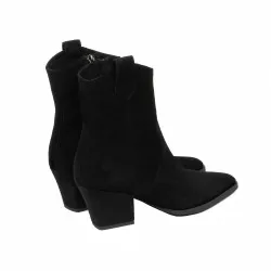 Bottes à talons pour femme 1411 en velours noir