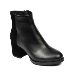 Bottines à talons femme 1406 noir combiné