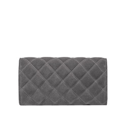 Sac à main pour femme à bandoulière 048g 01 en daim gris