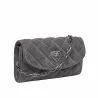 Sac à main pour femme à bandoulière 048g 01 en daim gris