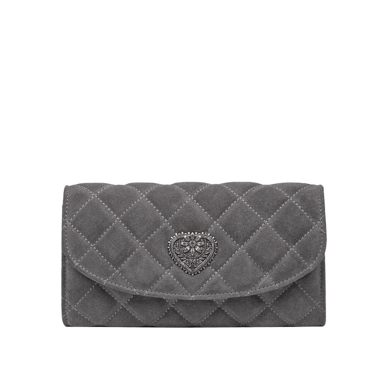 Sac à main pour femme à bandoulière 048g 01 en daim gris