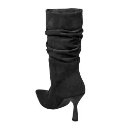 Bottes à talons pour femme 1410 en velours noir