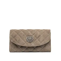 Sac à main pour femme 048g 01 en daim couleur grès