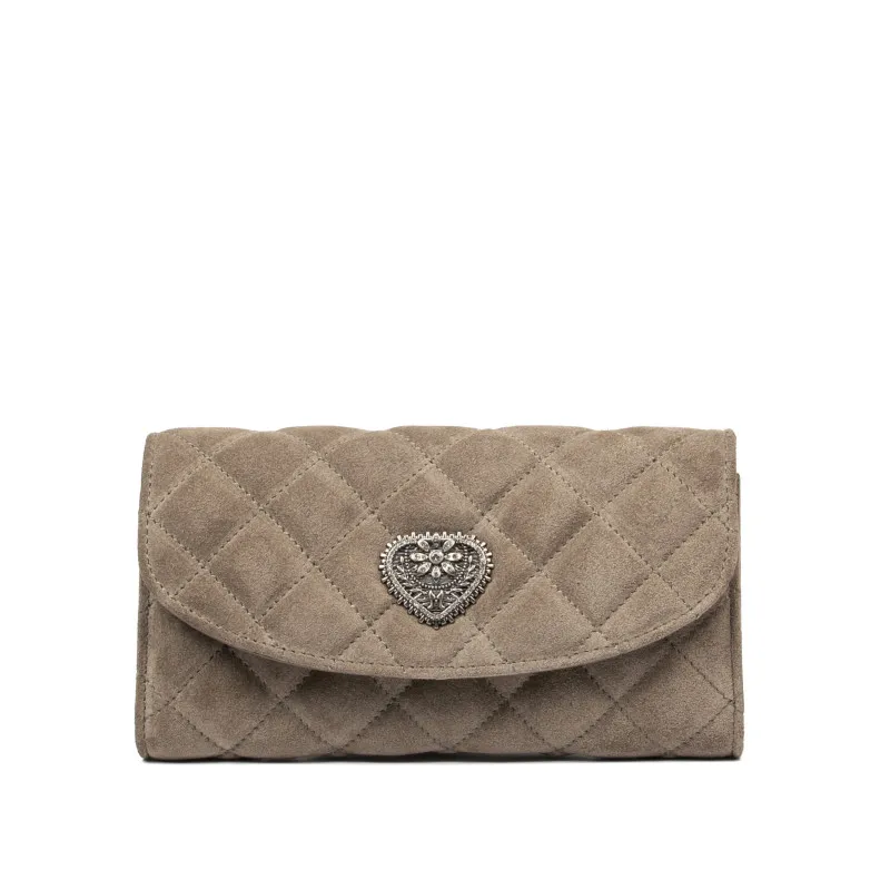 Sac à main pour femme 048g 01 en daim couleur grès