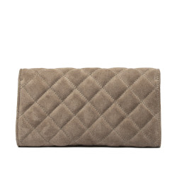 Sac à main pour femme 048g 01 en daim couleur grès