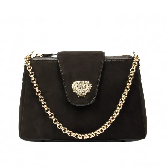 Sac à bandoulière femme 051g espresso camoscio