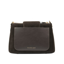 Sac à bandoulière femme 051g espresso camoscio