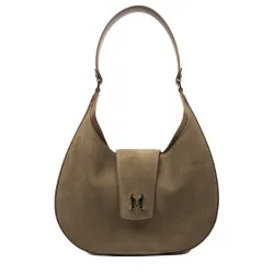 Sac à main femme en daim camel 050g
