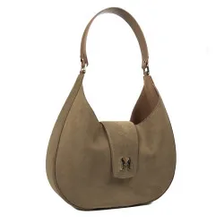 Sac à main femme en daim camel 050g