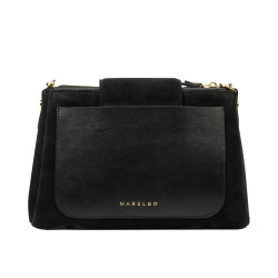 Sac à bandoulière femme 051g 01 noir camoscio