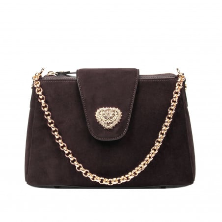 Sac à main femme bandoulière 051g camoscio marron