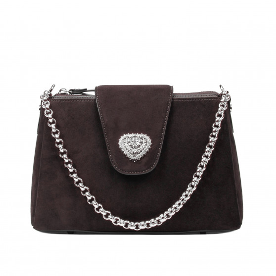 Sac à main femme épaule 051g 01 café camoscio