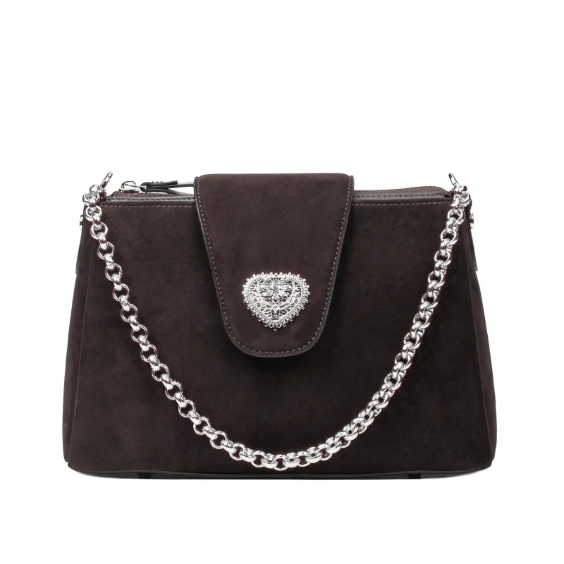 Sac à main femme épaule 051g 01 café camoscio