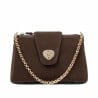 Sac à main pour femme 051g daim chocolat
