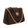 Sac à bandoulière femme 051g daim cacao
