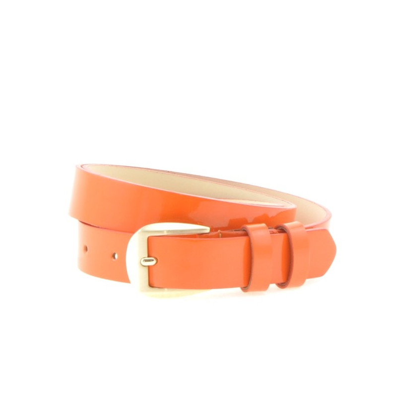 Ceinture femmes 01m vernis orange