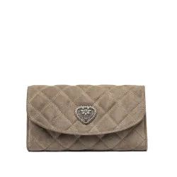 Sac à main pour femme 048g 01 en daim couleur grès