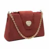 Sac à main femme de l'épaule 051g daim rouge