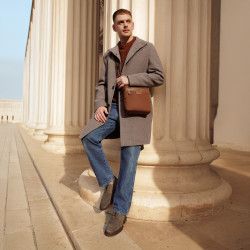 Chaussures casual pour hommes 989 en velours gris lifestyle