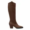 Botte à talon femme 1412 biz chocolat