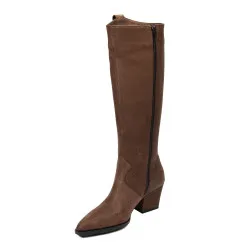 Botte à talon femme 1412 biz chocolat