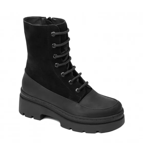 Bottes femme 3419 combiné noir velours