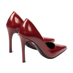 Chaussures élégantes femme 1302 vernis rouge