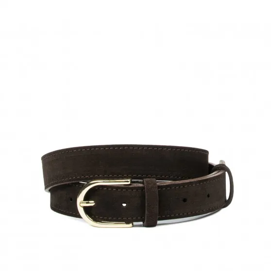Ceinture femme 43mc café velours