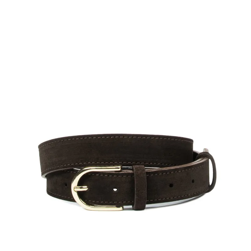 Ceinture femme 43mc café velours