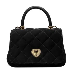 Sac à main femme bandoulière 049g daim noir