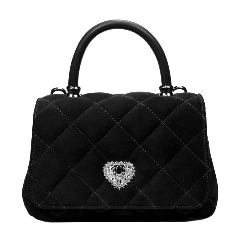 Sac à main pour femme bandoulière 049g 01 suédine noire