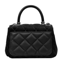 Sac à main pour femme bandoulière 049g 01 suédine noire