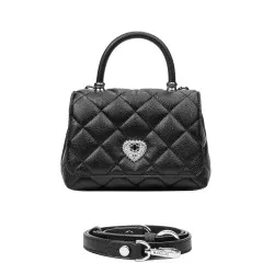 Sac à main femme d'épaule 049g 01 noir caviar