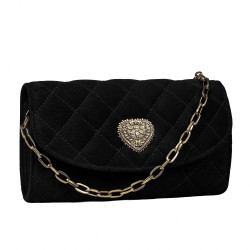 Sac à main pour femme 048g en daim noir