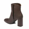 Bottes à talons femme 1407 café