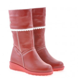 Bottes enfant petit 25c rouge+blanc