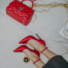 Chaussures élégantes femme 1311 satin rouge lifestyle